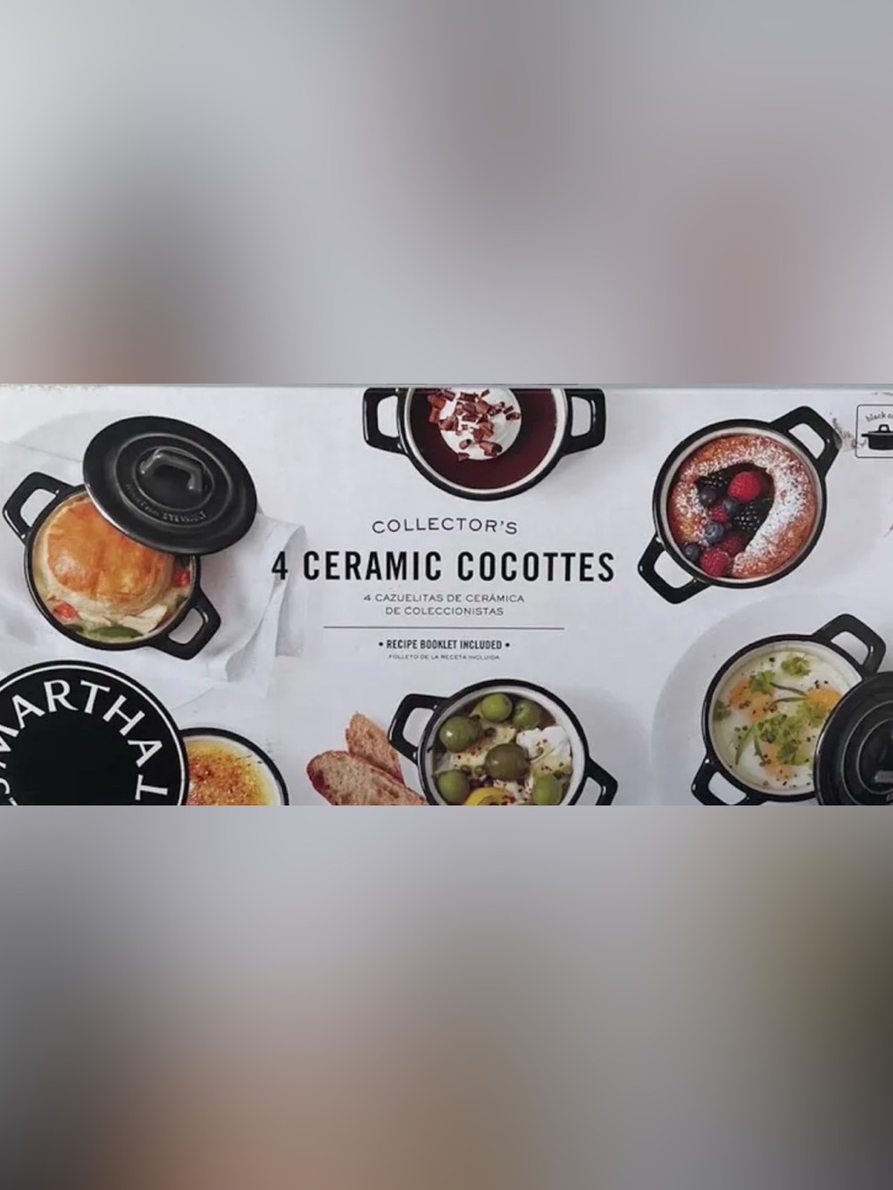 Martha Stewart Black Ceramic Cocottes Set of 4